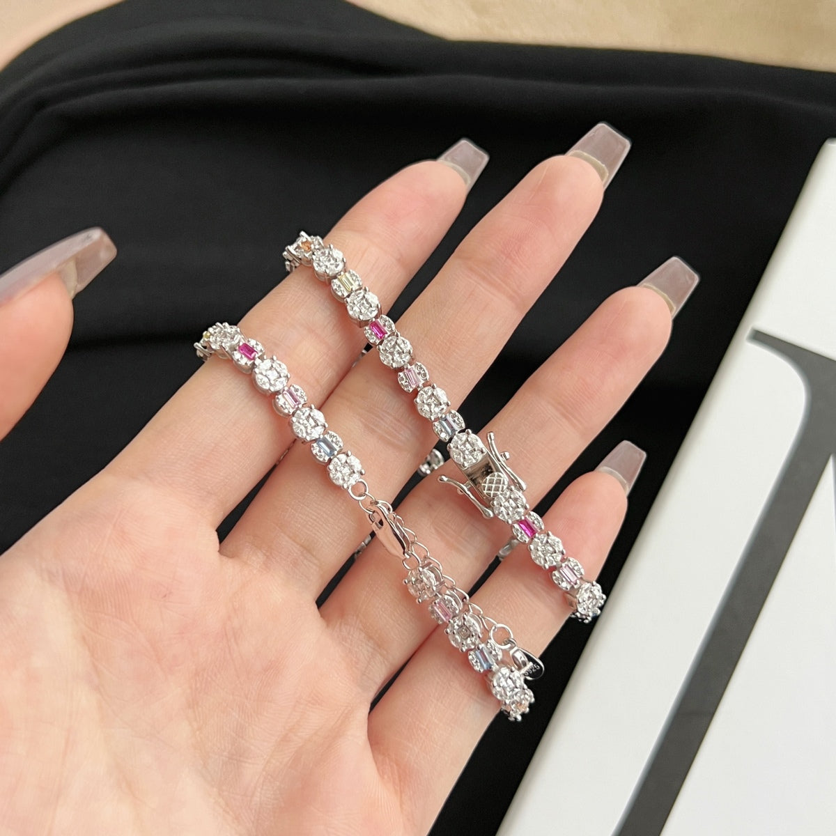 [Aurelle Style]Dazzling Radiant Multi Cut Daily Bracelet