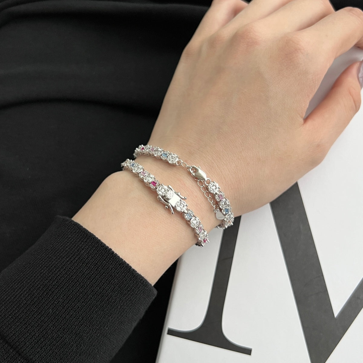 [Aurelle Style]Dazzling Radiant Multi Cut Daily Bracelet