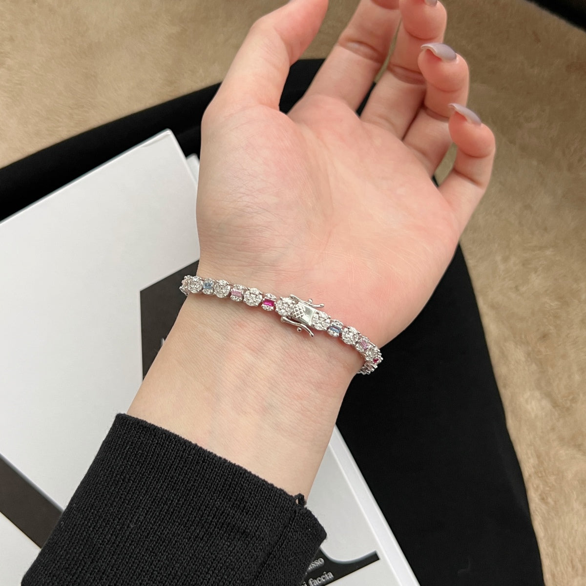 [Aurelle Style]Dazzling Radiant Multi Cut Daily Bracelet