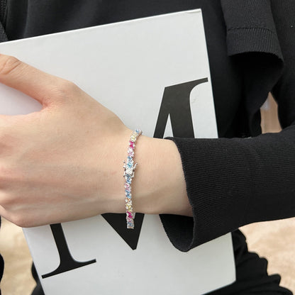 [Aurelle Style]Ornate Sparkling Multi Cut Party Bracelet