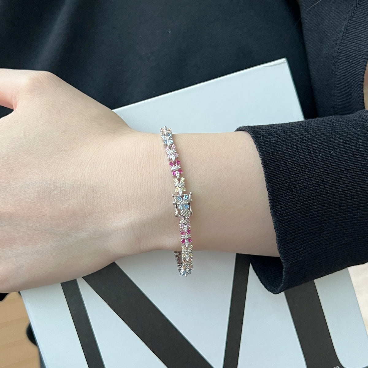 [Aurelle Style]Radiant Colorful Emerald Cut Party Bracelet