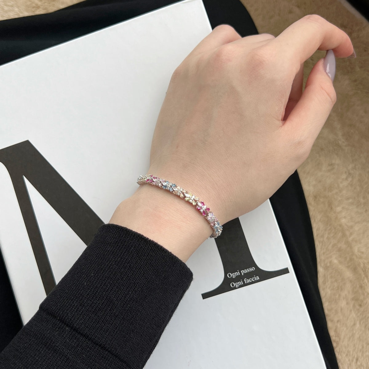 [Aurelle Style]Radiant Colorful Emerald Cut Party Bracelet