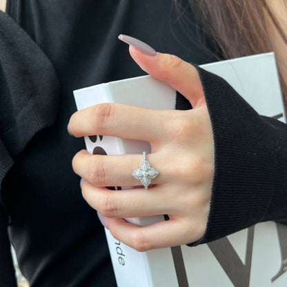 [Aurelle Style]Luxurious Colorful Flower Shape Banquet Ring