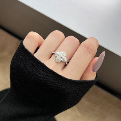 [Aurelle Style]Luxurious Colorful Flower Shape Banquet Ring