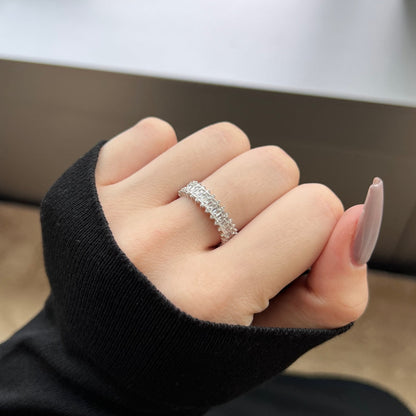 [Aurelle Style]Splashy Ornate Emerald Cut Cocktail Ring