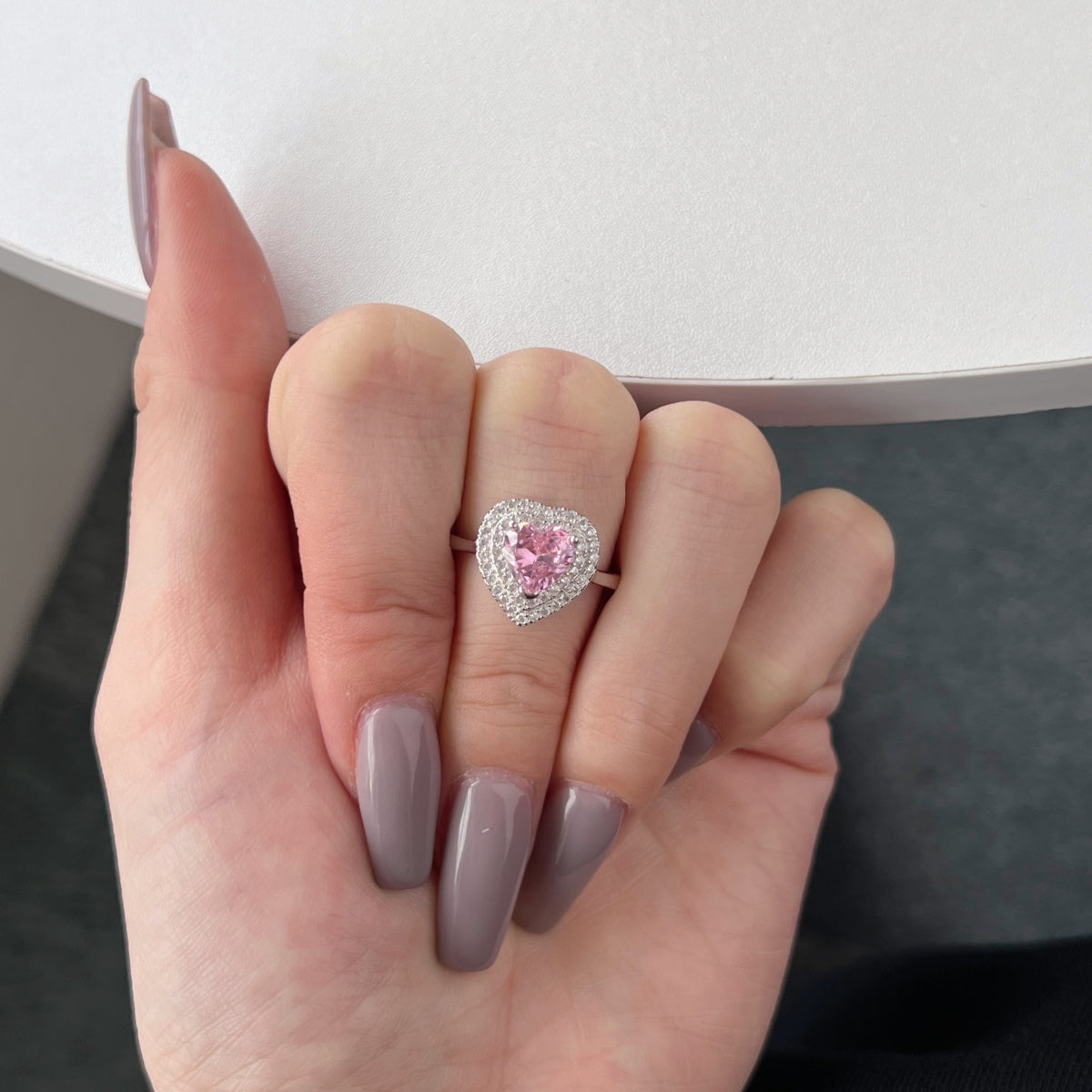 [Aurelle Style]Delicate Ebullient Heart Shape Wedding Ring