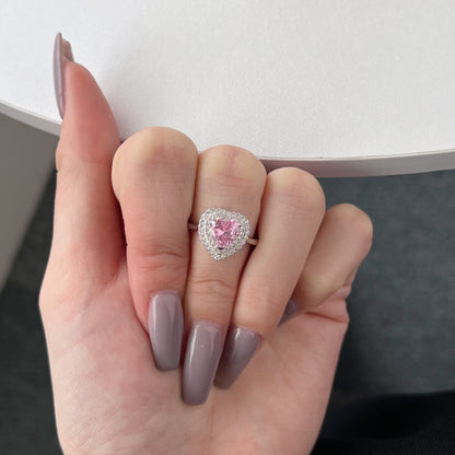 [Aurelle Style]Delicate Ebullient Heart Shape Wedding Ring