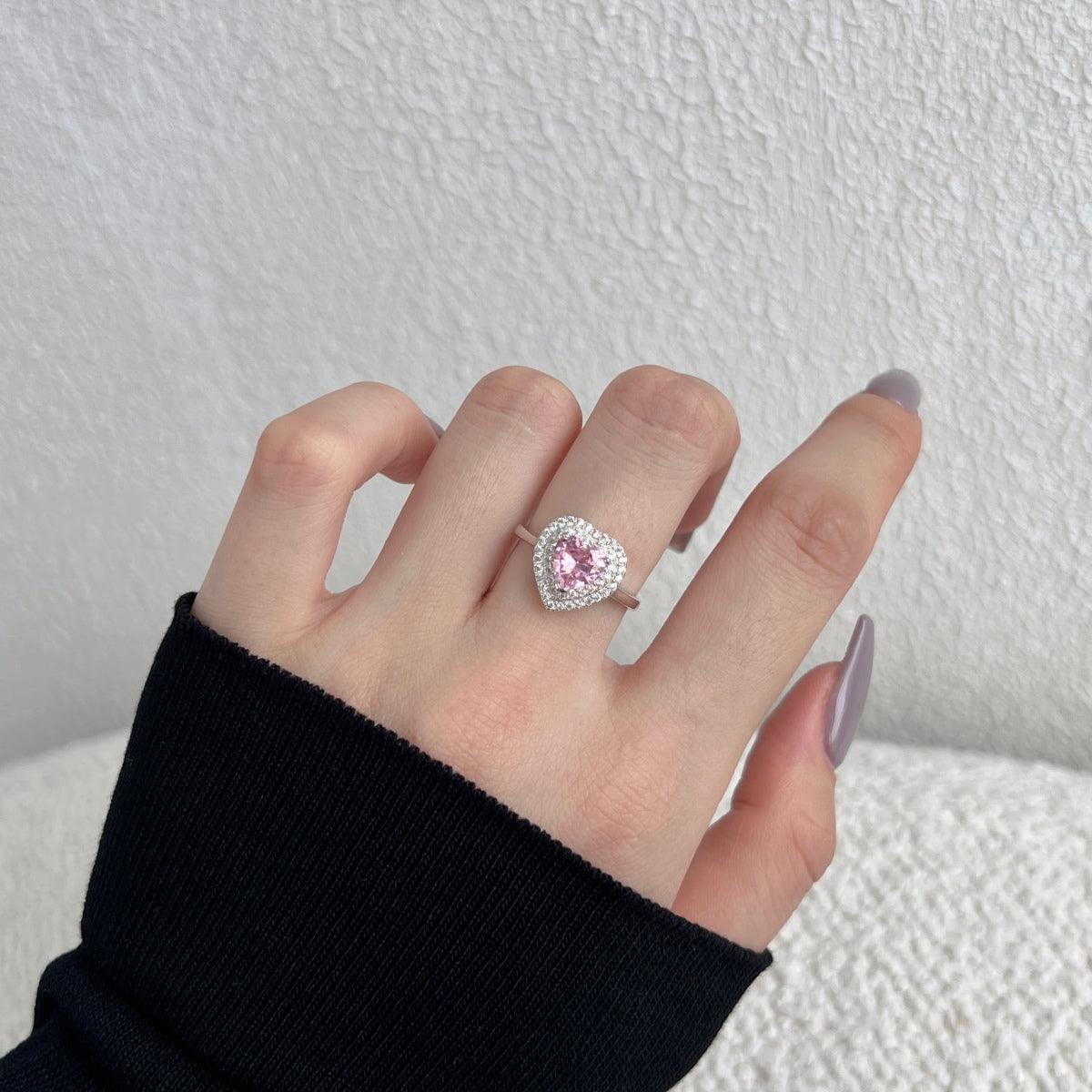 [Aurelle Style]Delicate Ebullient Heart Shape Wedding Ring