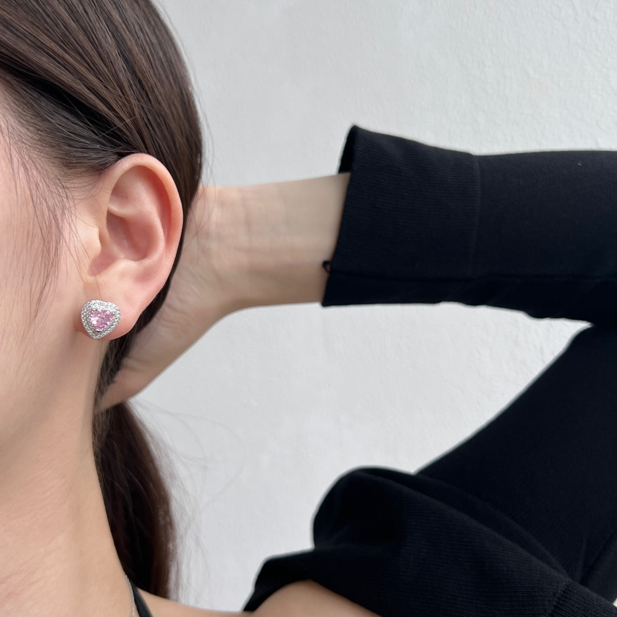 [Aurelle Style]Dazzling Heart Shape Lover Earrings