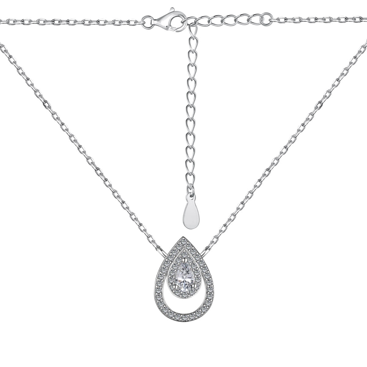[Aurelle Style]Sparkling Pear Cut Necklace