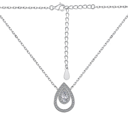[Aurelle Style]Sparkling Pear Cut Necklace
