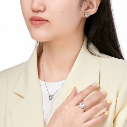 [Aurelle Style]Delicate Ebullient Heart Shape Wedding Ring