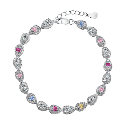 [Aurelle Style]0.25 Carat Radiant Water Drop Shape Daily Bracelet