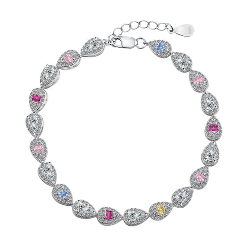 [Aurelle Style]0.25 Carat Radiant Water Drop Shape Daily Bracelet