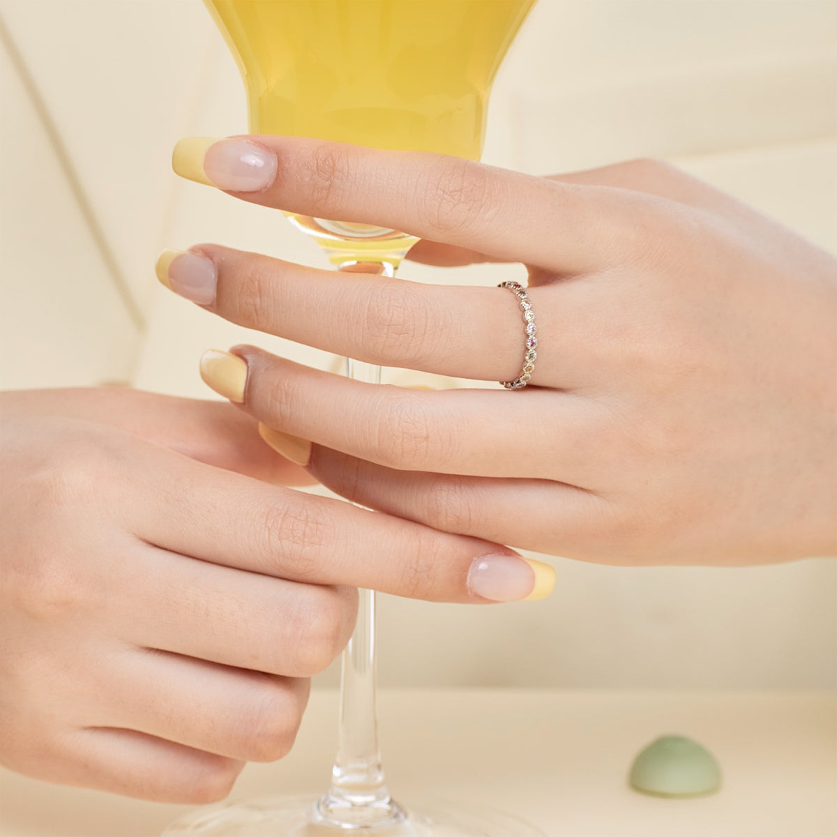 [Aurelle Style]Radiant Sparkling Round Cut Daily Ring