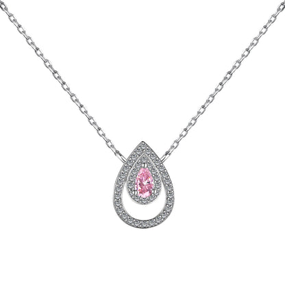 [Aurelle Style]Sparkling Pear Cut Necklace