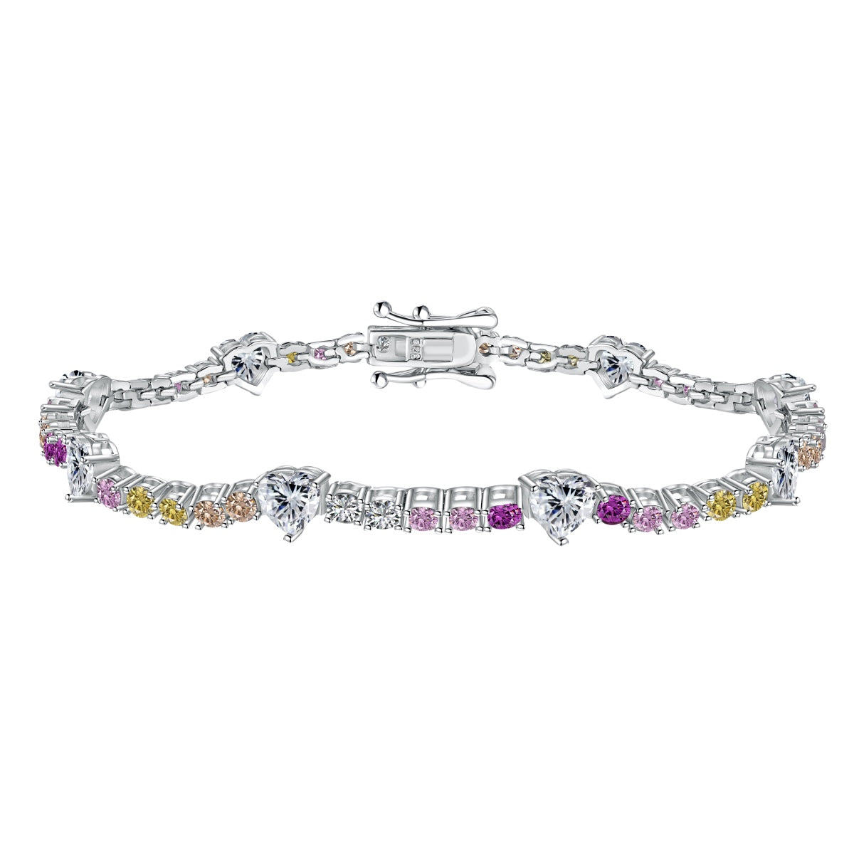 [Aurelle Style]Romantic Heart Shape Round Cut Lover Bracelet