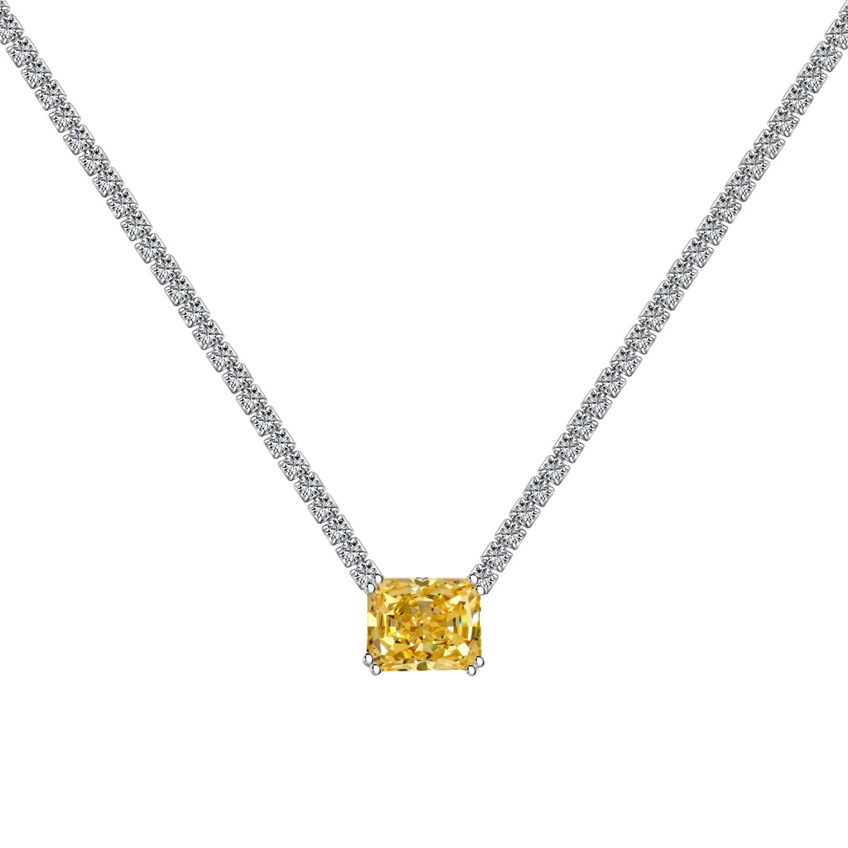 [Aurelle Style]4.0 Carat Elegant Radiant Cut Necklace