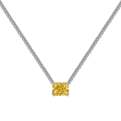 [Aurelle Style]4.0 Carat Elegant Radiant Cut Necklace