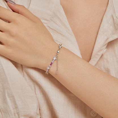 [Aurelle Style]Romantic Heart Shape Round Cut Lover Bracelet