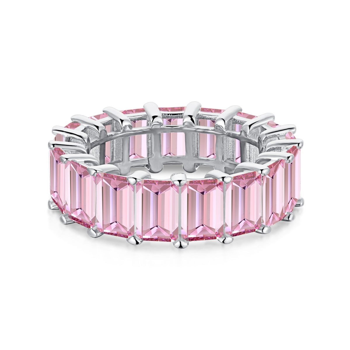 [Aurelle Style]0.75 Carat Elegant Emerald Cut Tennis Ring