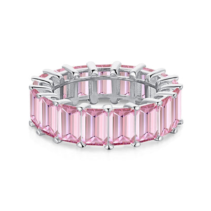 [Aurelle Style]0.75 Carat Elegant Emerald Cut Tennis Ring