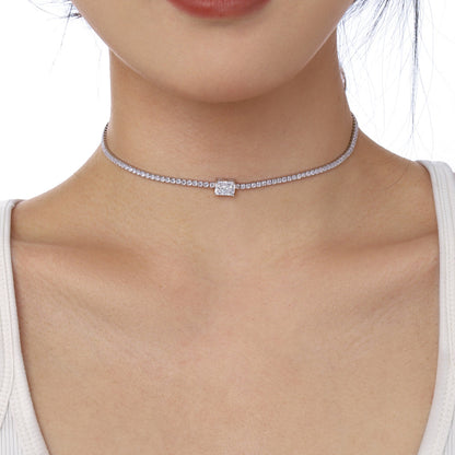 [Aurelle Style]2.0 carat Ornate Emerald Cut Necklace