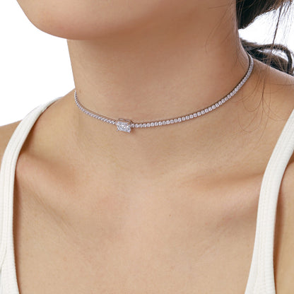 [Aurelle Style]2.0 carat Ornate Emerald Cut Necklace