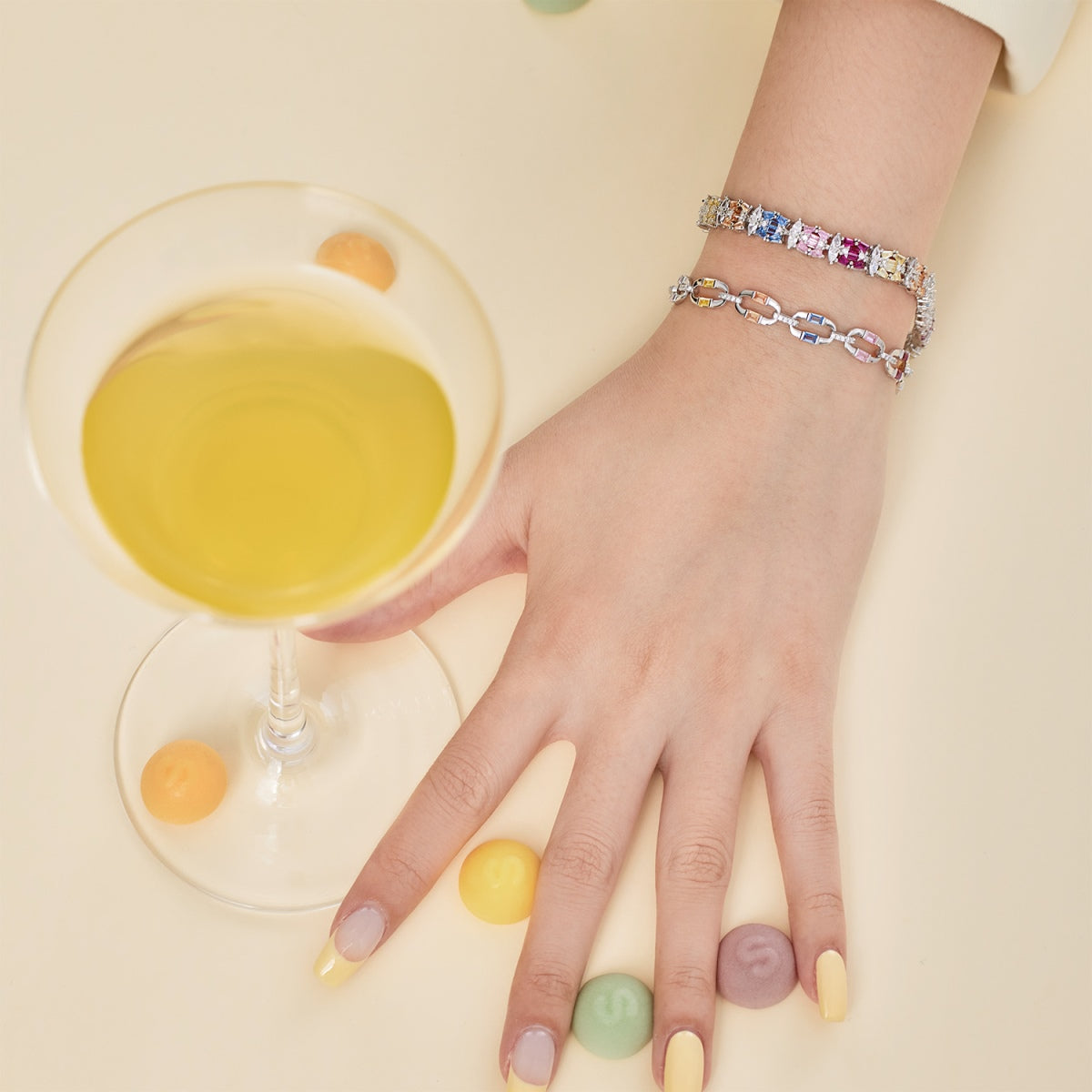 [Aurelle Style]Delicate Colorful Multi Cut Party Bracelet