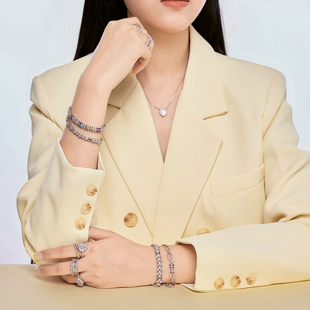 [Aurelle Style]Delicate Colorful Multi Cut Party Bracelet