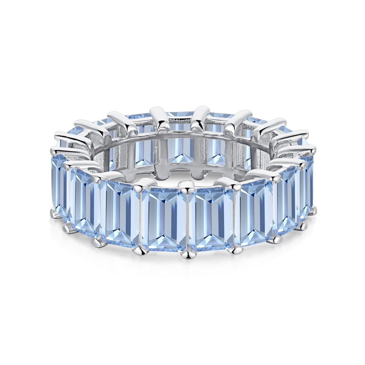 [Aurelle Style]0.75 Carat Elegant Emerald Cut Tennis Ring