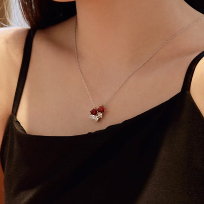 [Aurelle Style]Dainty Red Heart Necklace