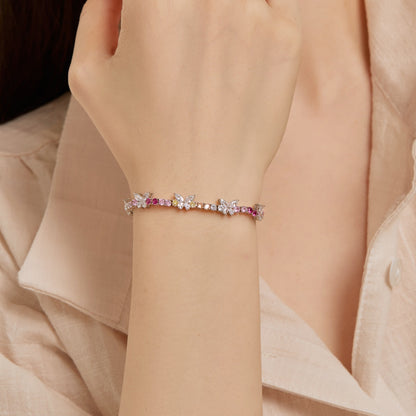 [Aurelle Style]Ornate Colorful Butterfly Shape Round Cut Daily Bracelet