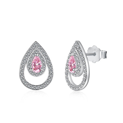 [Aurelle Style]Sparkling Delicate Water Drop Shape Daily Earrings