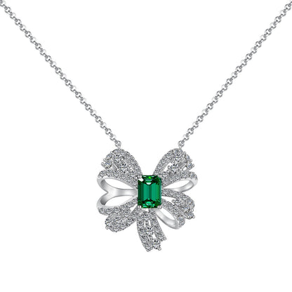 [Aurelle Style]Luxurious Flower Shape Emerald Cut Necklace