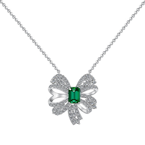[Aurelle Style]Luxurious Flower Shape Emerald Cut Necklace