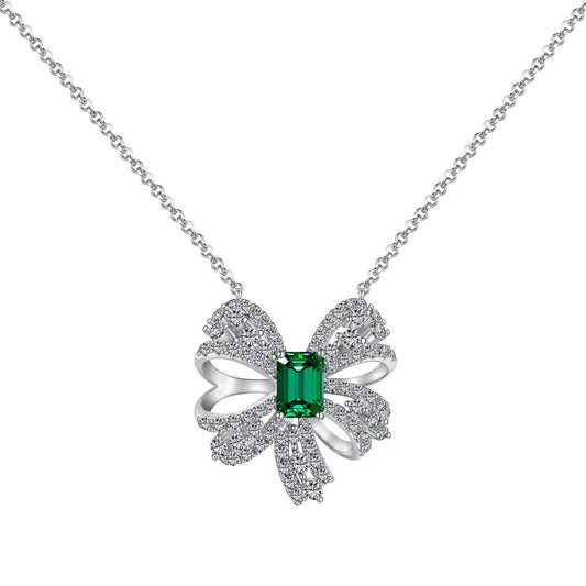 [Aurelle Style]Luxurious Flower Shape Emerald Cut Necklace
