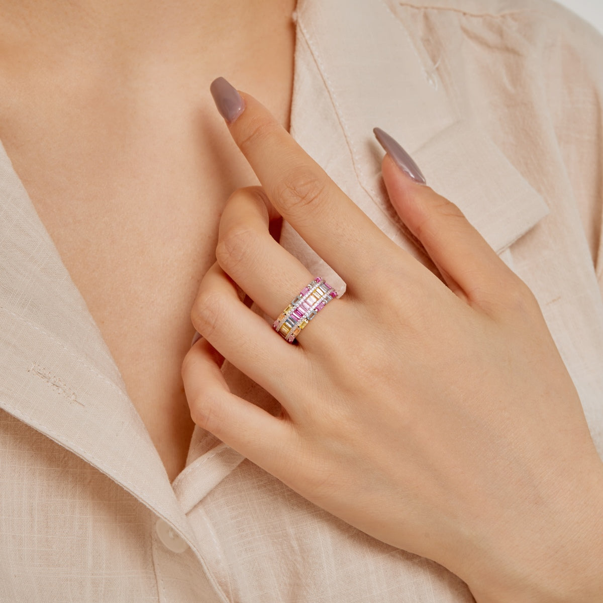 [Aurelle Style]Dazzling Colorful Radiant Cut Party Ring