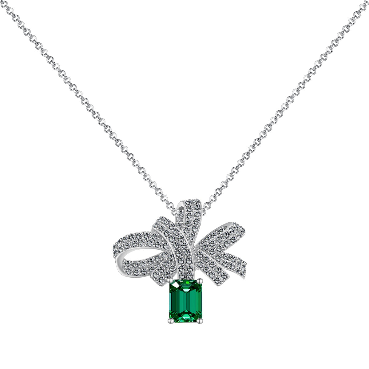 [Aurelle Style]Luxurious Flower Shape Emerald Cut Necklace