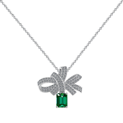 [Aurelle Style]Luxurious Flower Shape Emerald Cut Necklace