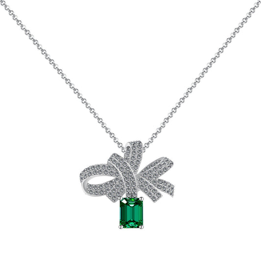 [Aurelle Style]Luxurious Flower Shape Emerald Cut Necklace