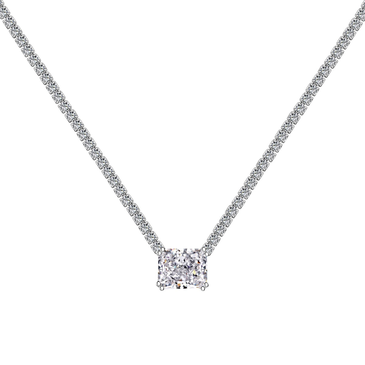 [Aurelle Style]4.0 Carat Elegant Radiant Cut Necklace