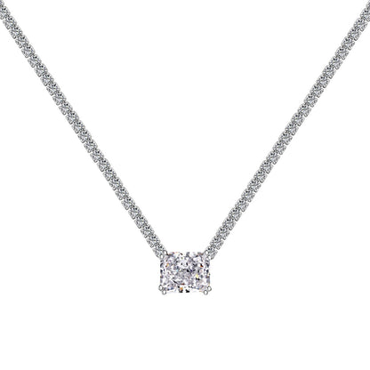 [Aurelle Style]4.0 Carat Elegant Radiant Cut Necklace