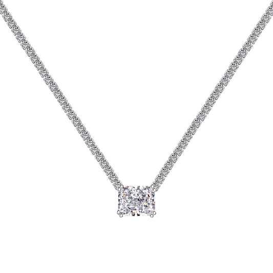 [Aurelle Style]4.0 Carat Elegant Radiant Cut Necklace