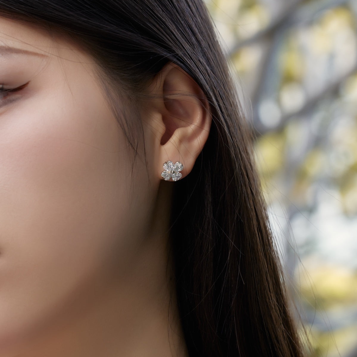 [Aurelle Style]Four-Leaf Clover Ball Earrings
