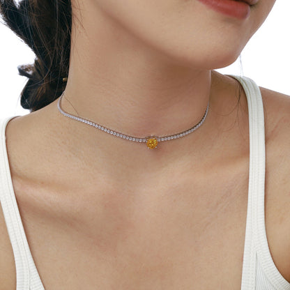 [Aurelle Style]2.0 Carat Sparkling Tennis Heart Cut Necklace