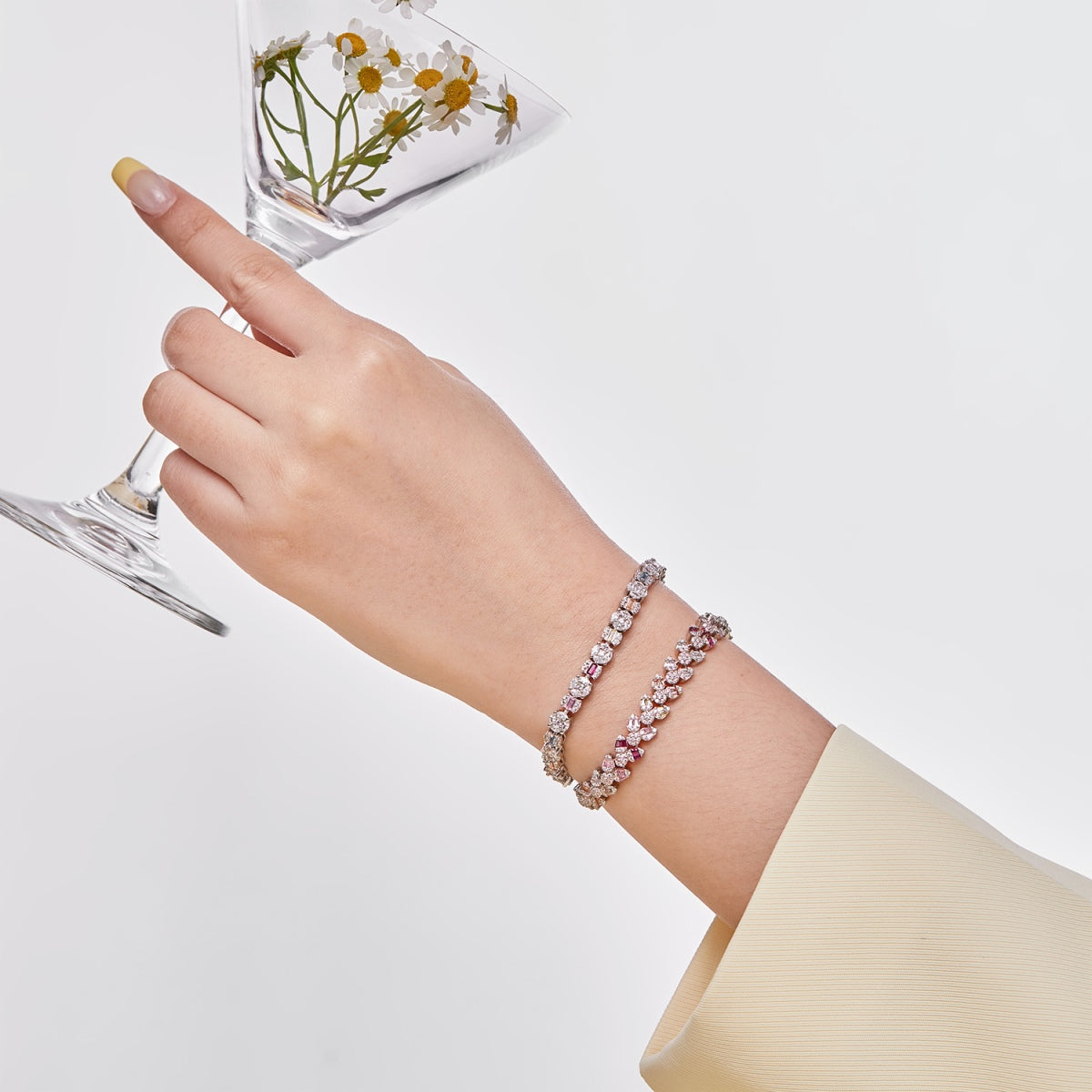 [Aurelle Style]Dazzling Radiant Multi Cut Daily Bracelet