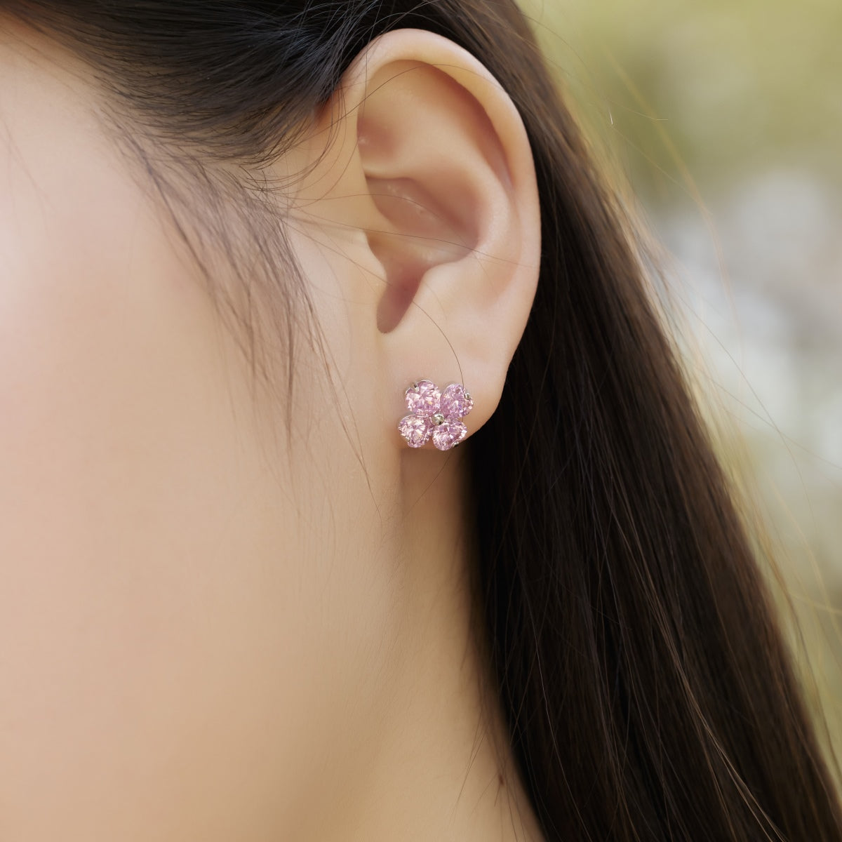 [Aurelle Style]Four-Leaf Clover Ball Earrings