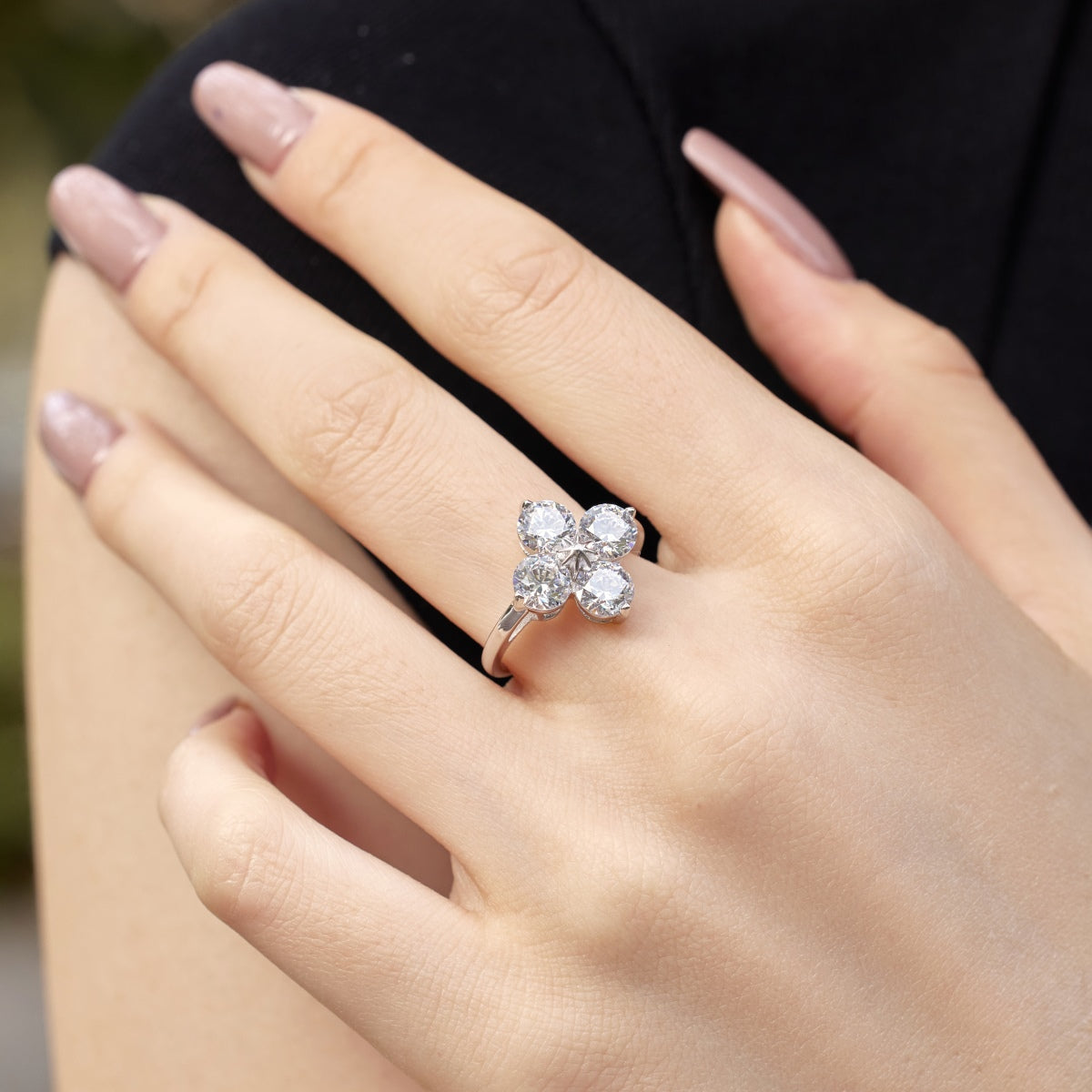 [Aurelle Style]Four-Leaf Clover Eight-Pointed Star Ring