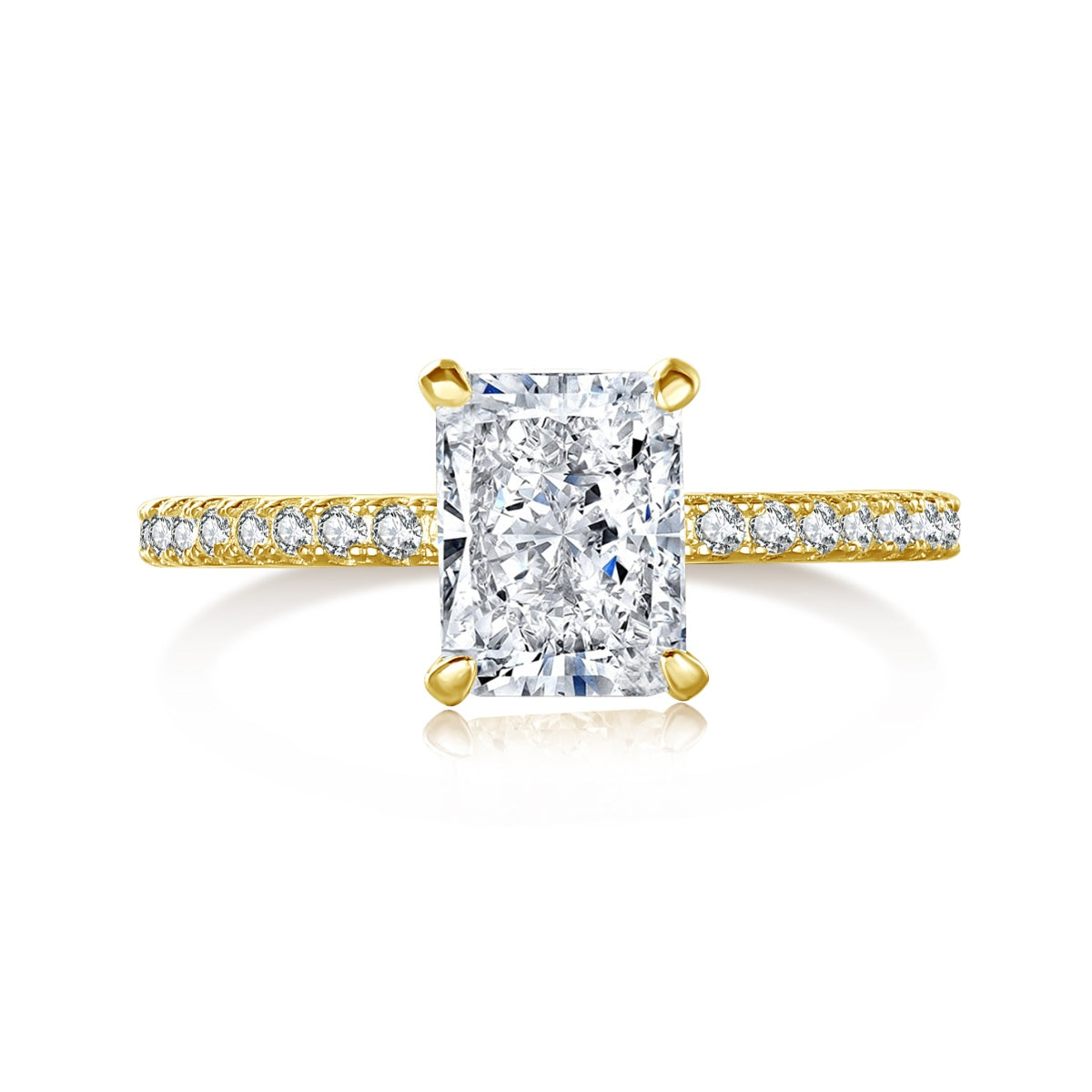 [Aurelle Style]2.0 Carat Dazzling Sparkling Radiant Cut Party Ring